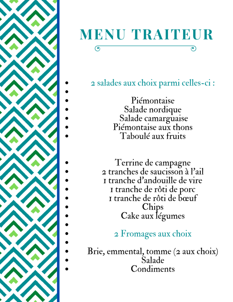 Menu Traiteur